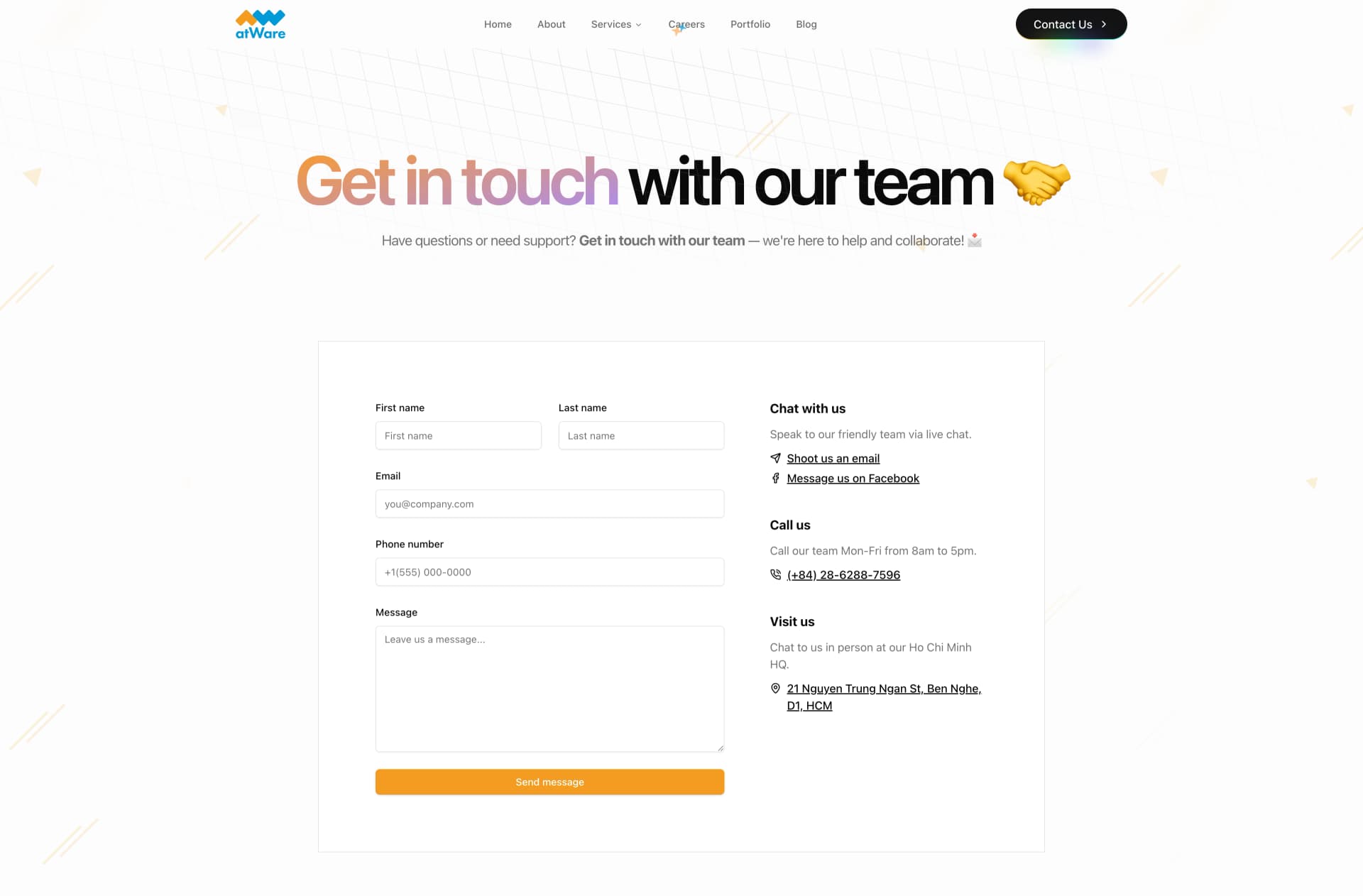 Contact Page Preview