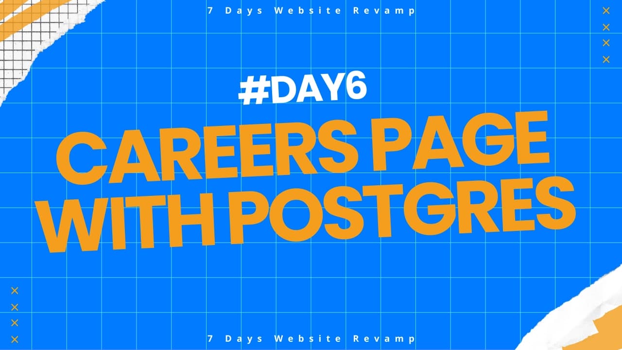 Day 6: Building a Careers Page with Markdown and Lightsail PostgreSQL
