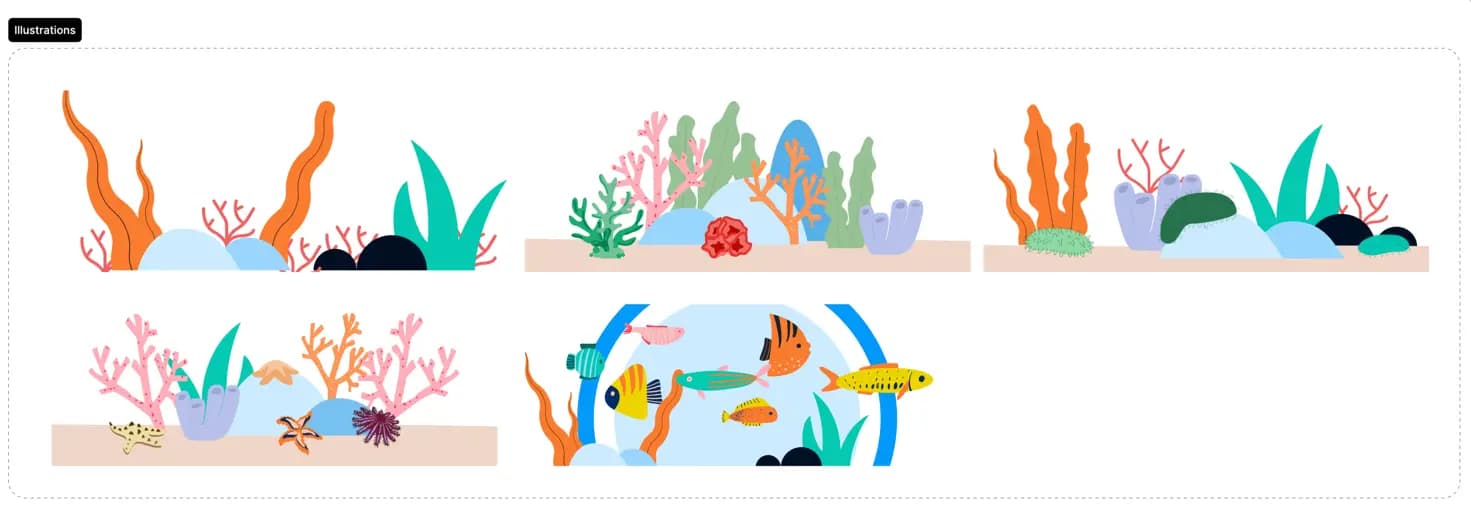 Micronesia Reef Monitoring illustrations of multiple data types