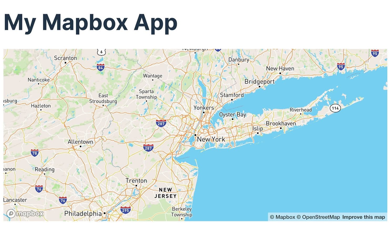 Mapbox with React result