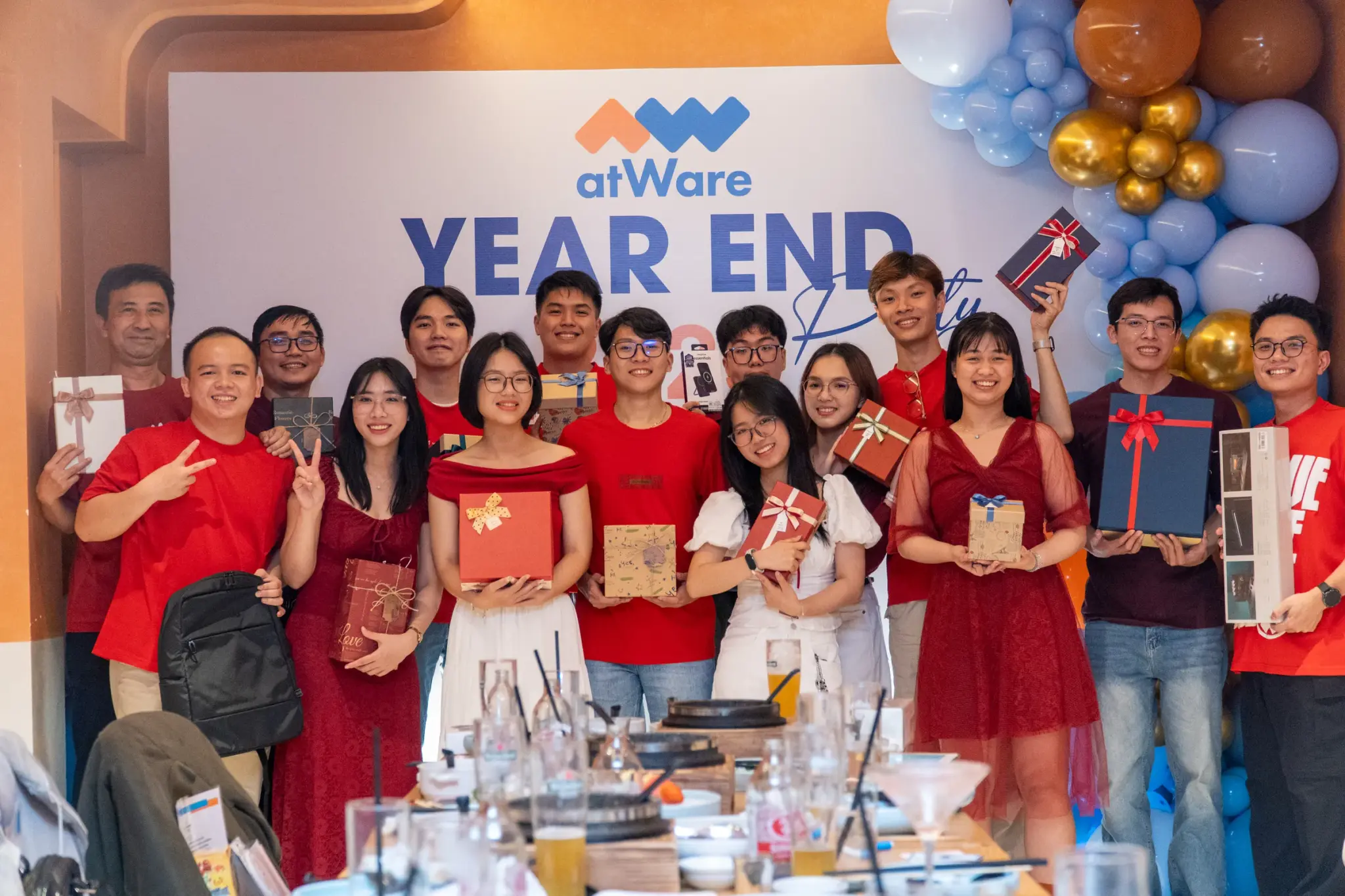 atWare Year End Party team photo